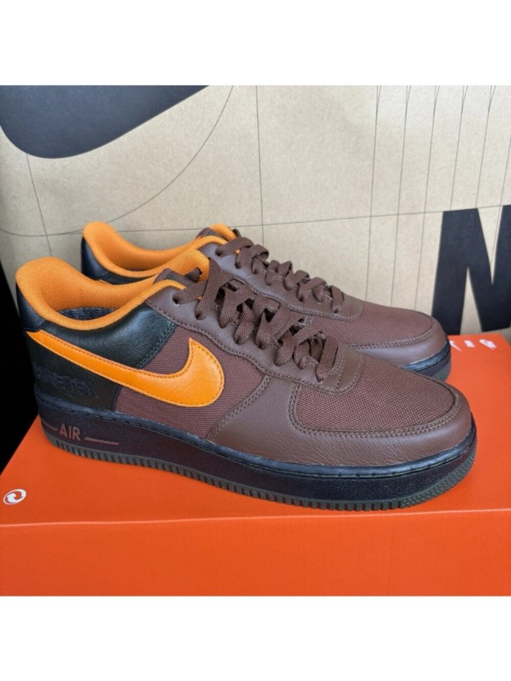 NEW Nike Air Force 1 GTX GoreTex Fauna Brown/Ceramic CK2630 201 Men Size 9